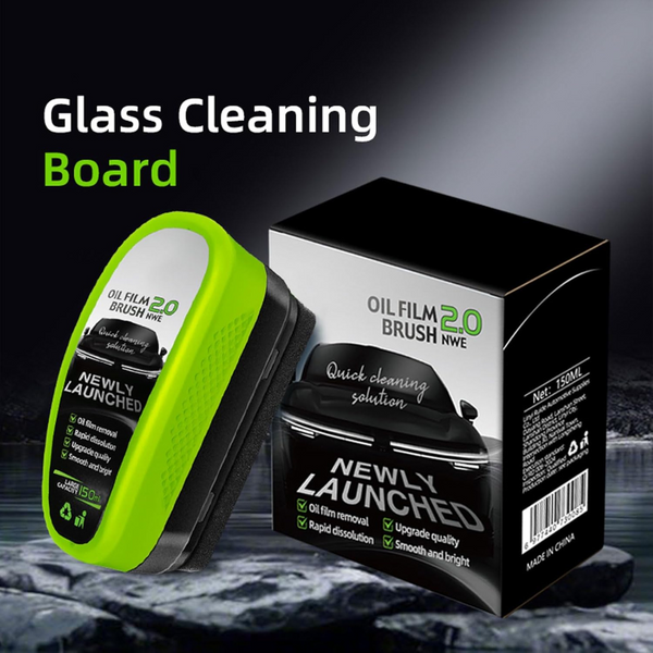 Powerful Glass Cleaning Board,Oil Film Brush 2.0