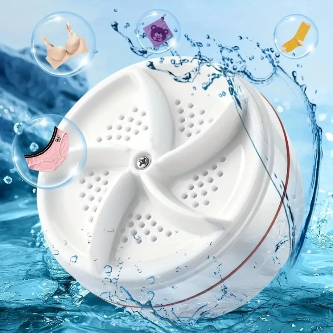 Portable Turbine Ultrasonic Washing Machine - (IMPORTED)