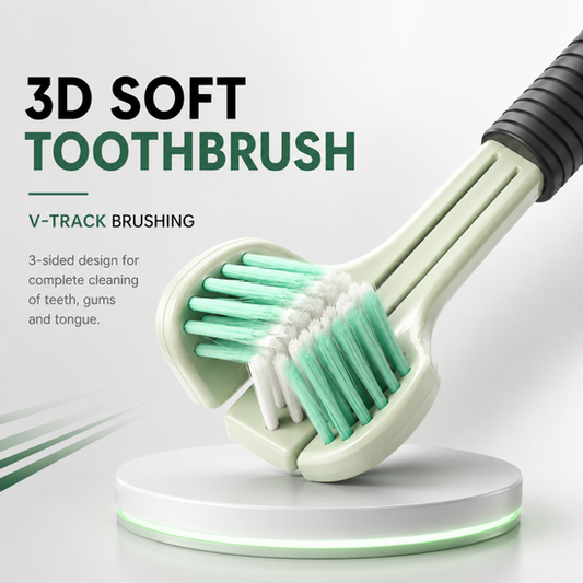 Flexible 3-Sided Toothbrush (Pack of 2)