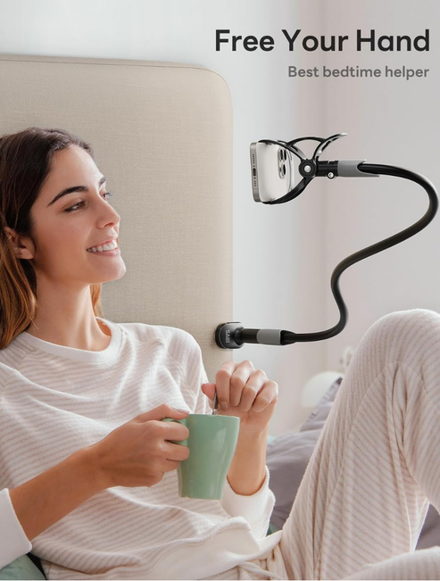 Hands-Free Flexible Long Arm Phone Holder – Bed & Desk Mount
