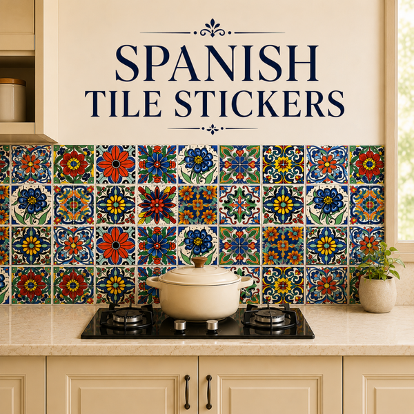 Spanish Tile Stickers | Waterproof (12 PCS)