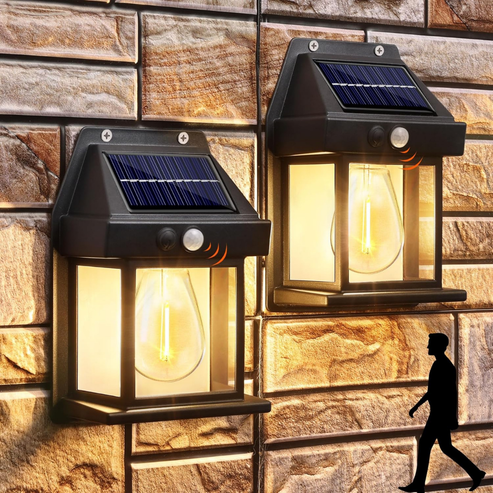Solar Outdoor Wall Light – Waterproof IP65, Motion Sensor, Auto On/Off