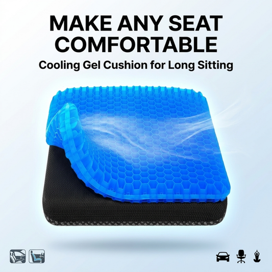 Gel Seat Cushion – Pressure Relief & Anti-Sweat Cooling Design