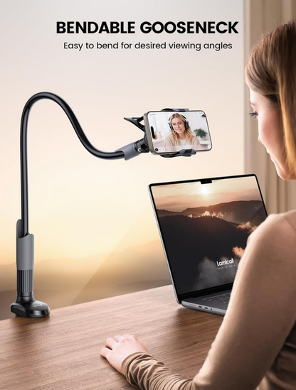 Hands-Free Flexible Long Arm Phone Holder – Bed & Desk Mount
