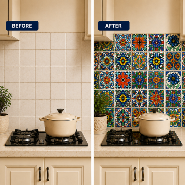 Spanish Tile Stickers | Waterproof (12 PCS)