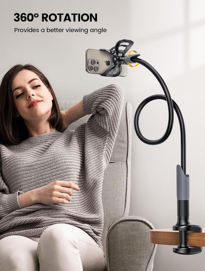 Hands-Free Flexible Long Arm Phone Holder – Bed & Desk Mount