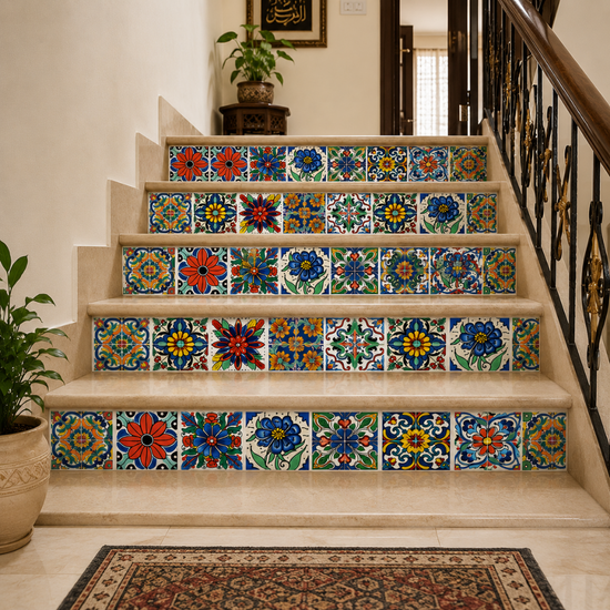 Spanish Tile Stickers | Waterproof (12 PCS)