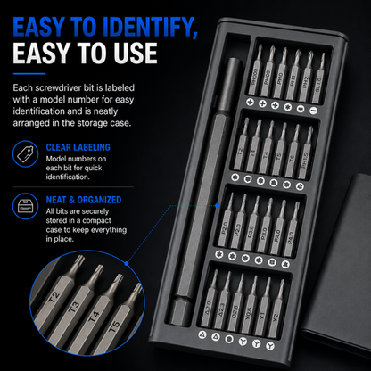 25-in-1 Magnetic Precision Screwdriver Kit