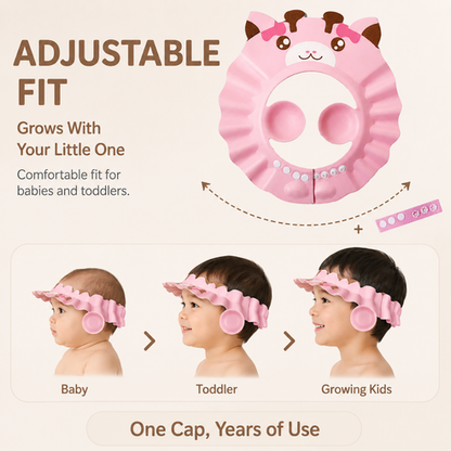Baby Shower Cap With Ear Protection | 6 Months to 8 Years