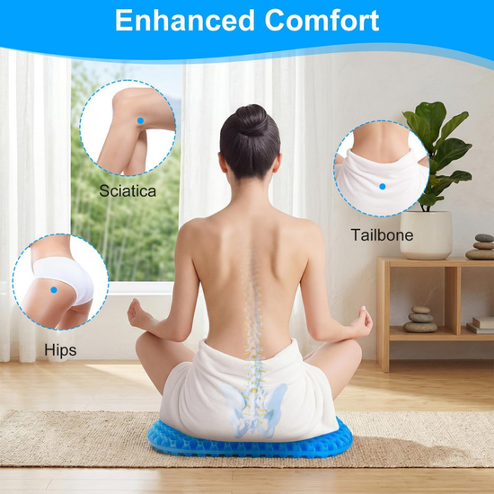 Gel Seat Cushion – Pressure Relief & Anti-Sweat Cooling Design