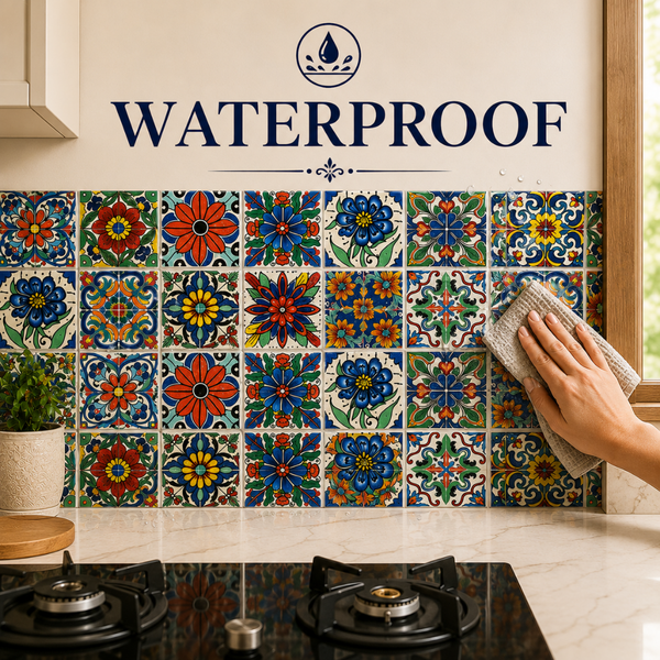 Spanish Tile Stickers | Waterproof (12 PCS)
