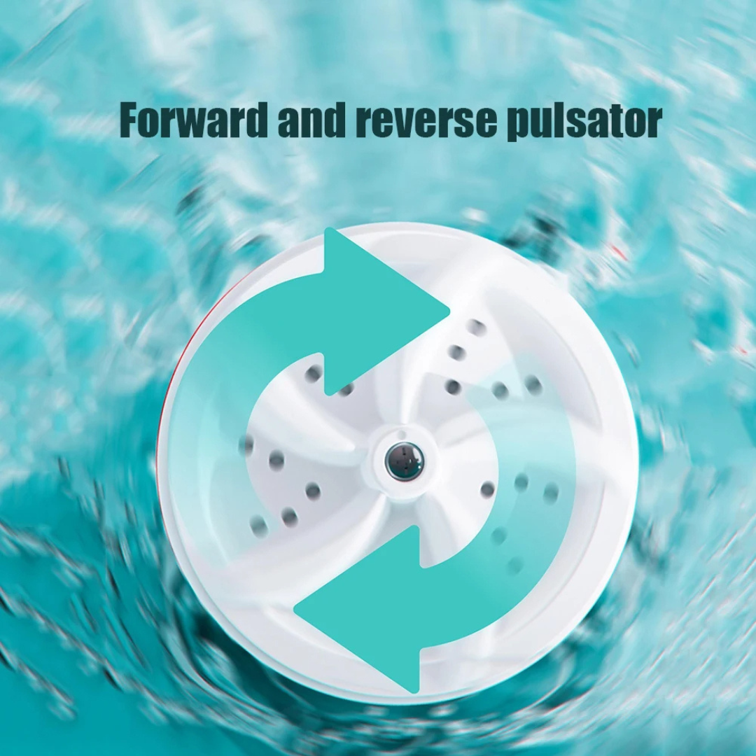 Portable Turbine Ultrasonic Washing Machine - (IMPORTED)