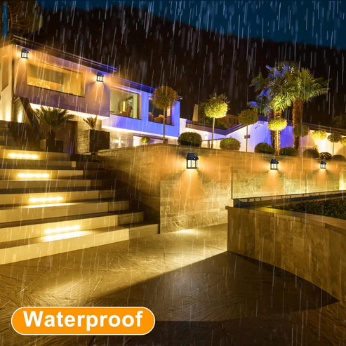 Solar Outdoor Wall Light – Waterproof IP65, Motion Sensor, Auto On/Off