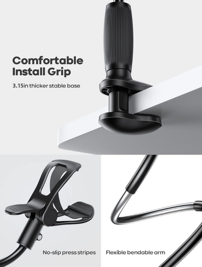 Hands-Free Flexible Long Arm Phone Holder – Bed & Desk Mount