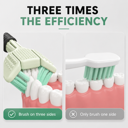 Flexible 3-Sided Toothbrush (Pack of 2)