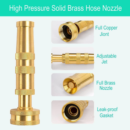 High Pressure Brass Hose Nozzle – 4 Spray Modes
