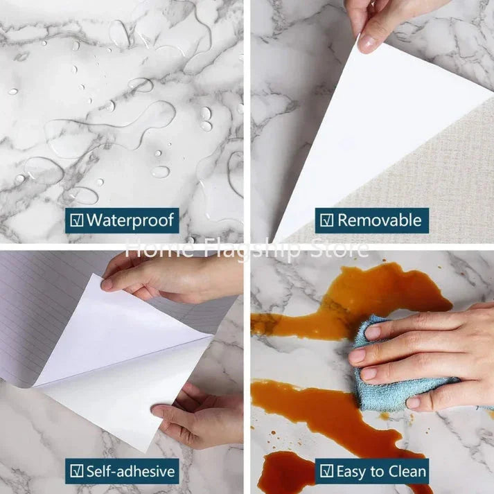 3 ROLLS of BIG SIZE – Marble Vinyl Sticky Wallpapers Self Adhesive