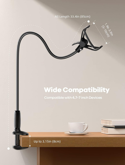 Hands-Free Flexible Long Arm Phone Holder – Bed & Desk Mount