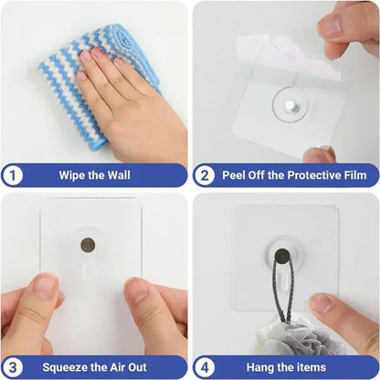 Self-Adhesive Screw Wall Hooks – No Drill