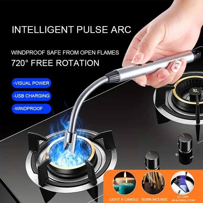 USB Rechargable ARC Lighter for Stove, kitchen, BBQ, Camping, Grill, etc ( 6 Month Warranty )