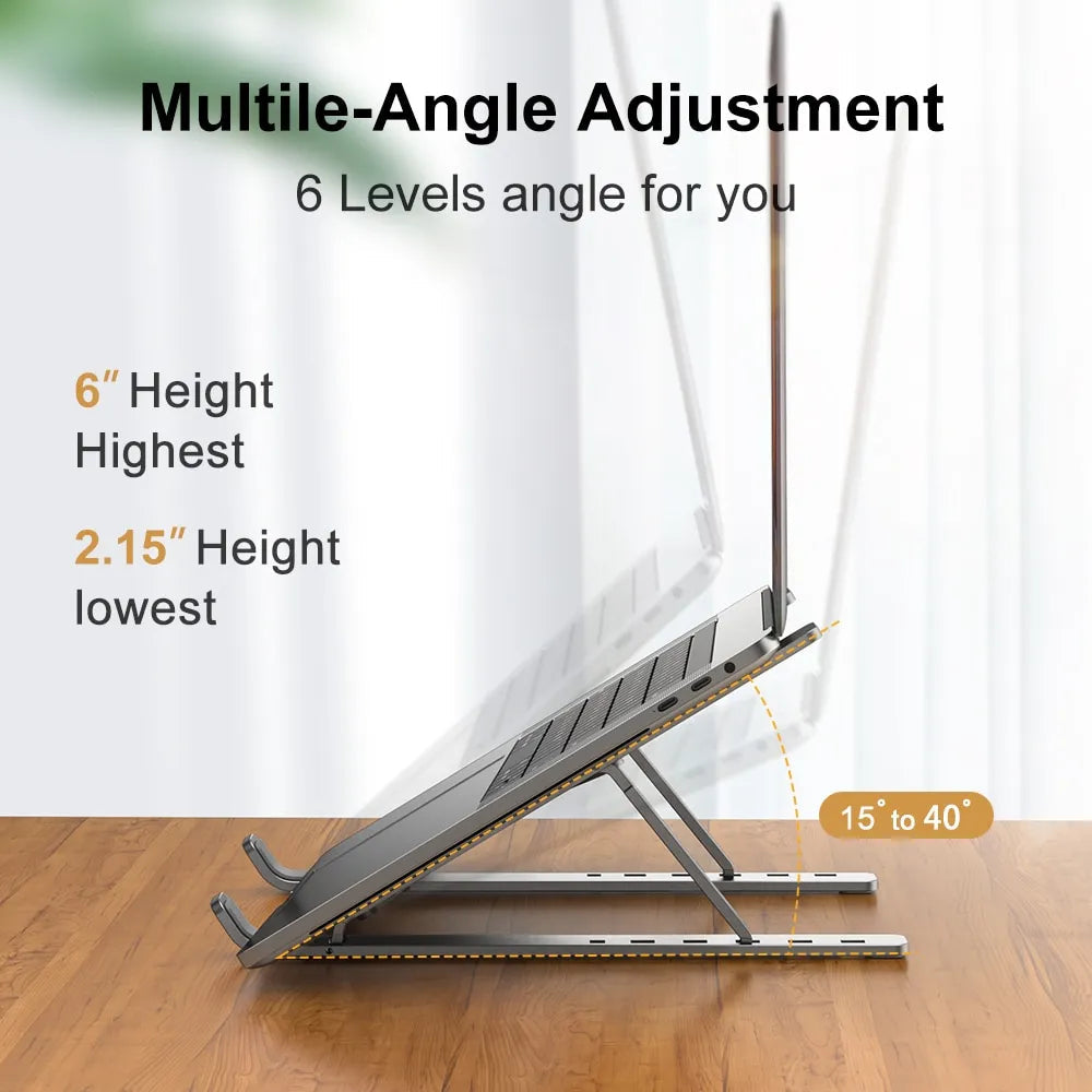 Portable Aluminium & Adjustable Laptop Stand