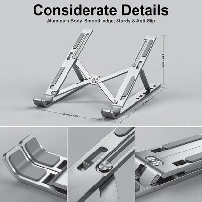 Portable Aluminium & Adjustable Laptop Stand