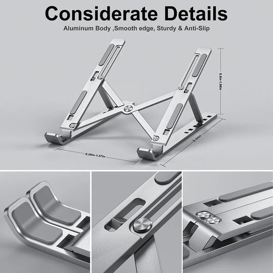 Portable Aluminium & Adjustable Laptop Stand